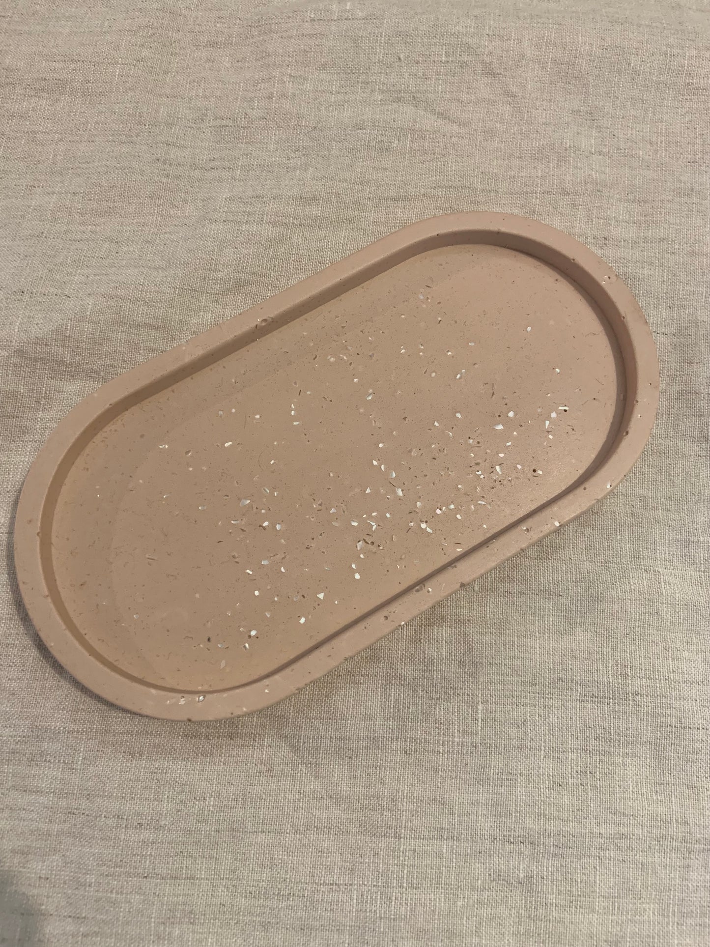 Vide poche ovale nacré