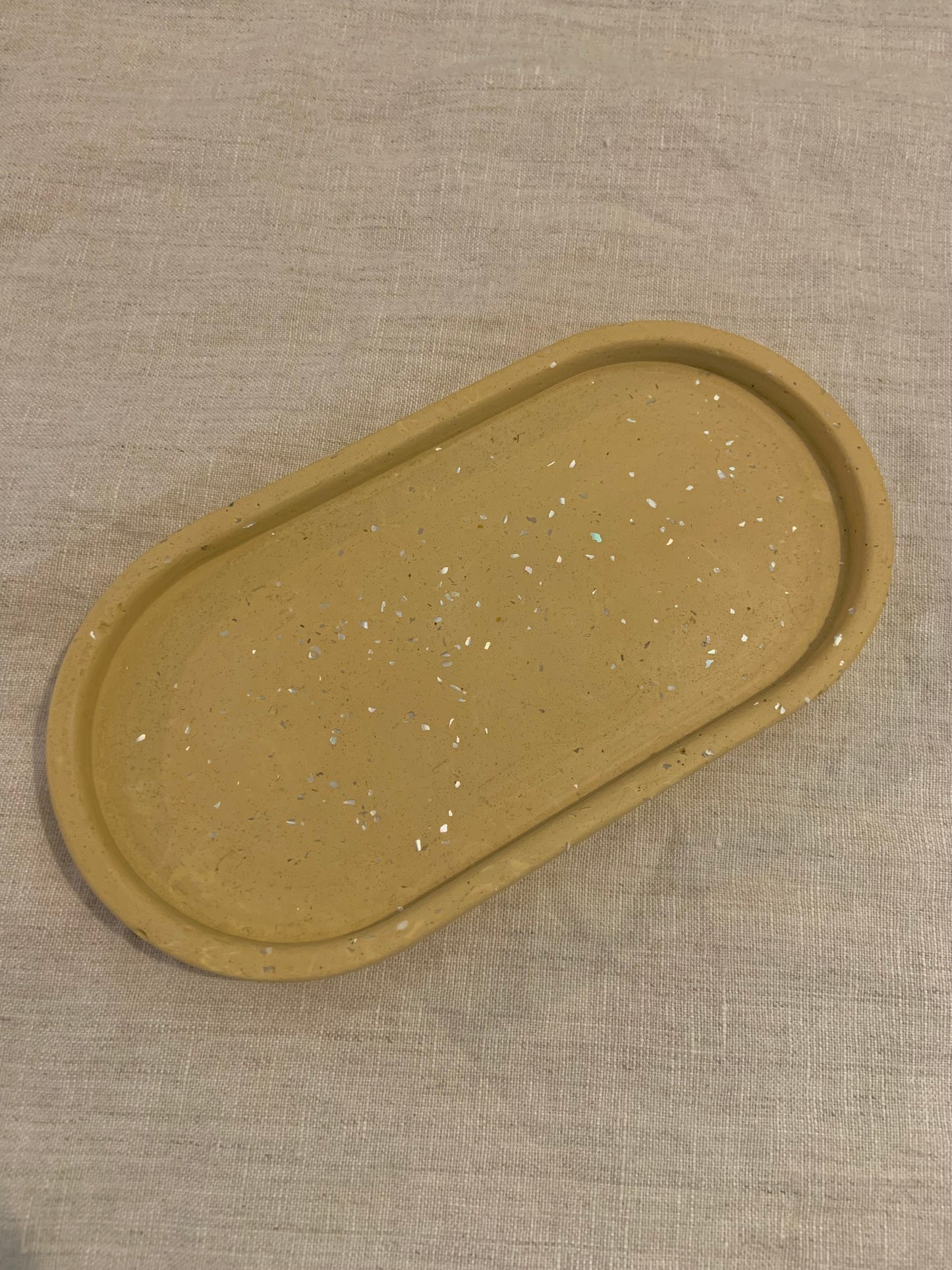 Vide poche ovale nacré