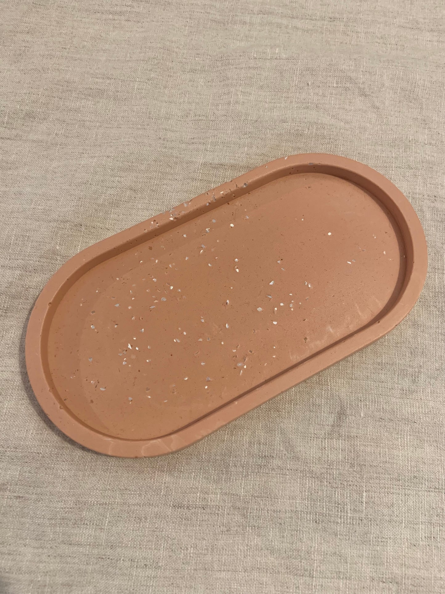 Vide poche ovale nacré