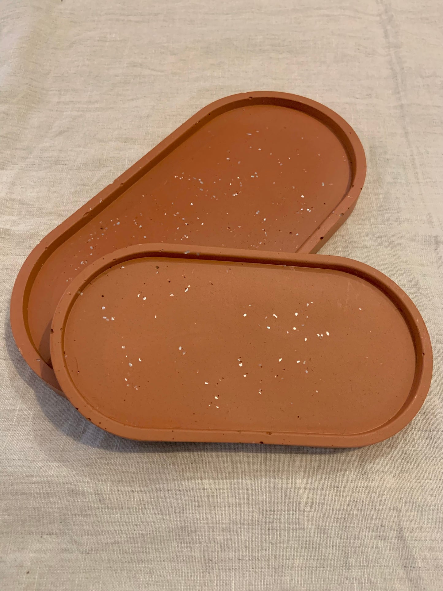 Vide poche ovale nacré