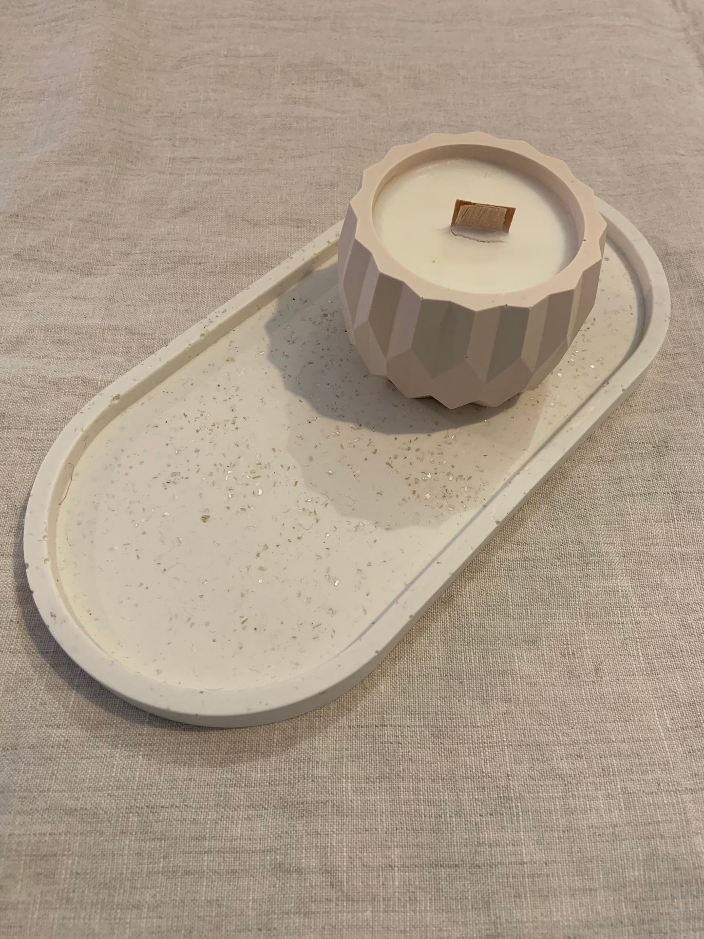 Vide poche ovale nacré